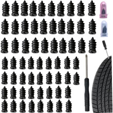 Tire Repair Nails Kit (2 Sizes), Rubber Screw-in Plugs, Fast Self-Service Repair Tools for Car – Compatible with Standard Tires
