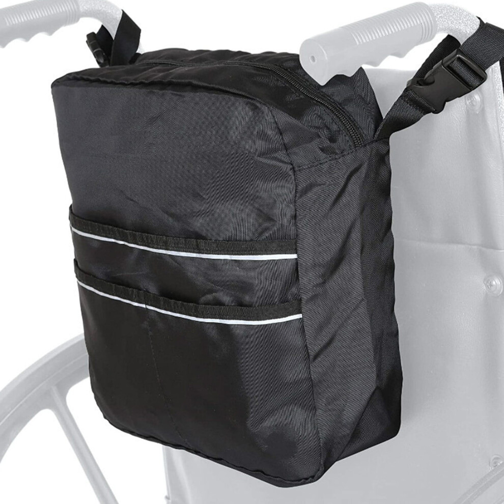 12x12x4.5" Waterproof Wheelchair Bag â Large Capacity Storage Pouch, Easy to Use, Compatible with All Standard Wheelchairs