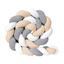 Ivory Knot Pillow Ball – Soft Round Knotted Cushion, Decorative Throw Pillow for Couch & Bedroom, Braided Home Decor (5 ft)