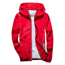 Unisex Casual Hooded Zip-Up Jacket Water-Resistant