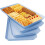 4-Pc Blue Serving Trays for Snacks, Fruit, Desserts – Reusable Plastic Platters for Kitchen & Parties 1