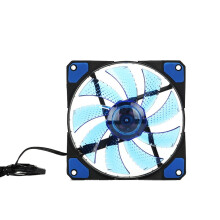 120mm LED PC Case Fan, 15-LED Quiet Cooling Fan with 4-Pin Connector, High Airflow Computer Fan for Gaming PC or Desktop, 12V