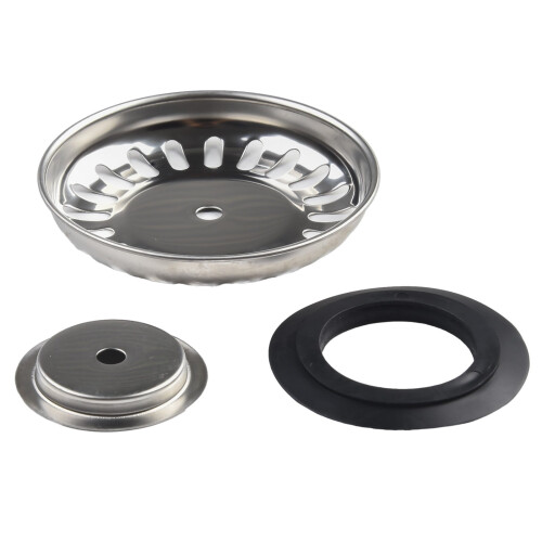 Premium Kitchen Sink Strainer Replacement Waste Plug Basin Drain Filter Steel