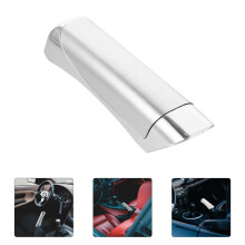 1 set di copri leva del cambio in ABS dal design elegante, colore argento, copertura protettiva per leva del cambio auto.