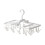 Multifunctional Foldable Clothes Drying Rack, Plastic Windproof Non-Slip Clips for Underwear Socks, Space-Saving Design, White 2