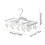 Multifunctional Foldable Clothes Drying Rack, Plastic Windproof Non-Slip Clips for Underwear Socks, Space-Saving Design, White 3