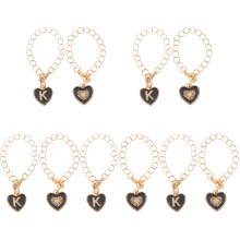 10Stk Schwarze Charms Kette Schlüsselanhänger