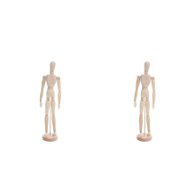 2Pièces Modèles Mannequin Bois Flexible Beige Pour Peinture Croquis