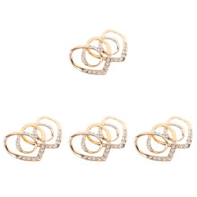 8Pièces Anneaux Boucles D'écharpe Dorés Légers Pour