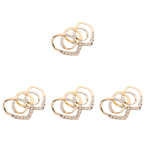 8Pièces Anneaux Boucles D'écharpe Dorés Légers Pour