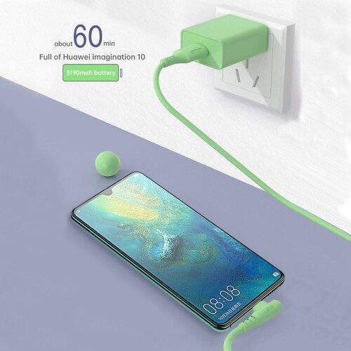 Καλώδιο γρήγορης φόρτισης USB-C 90 δεξιάς γωνίας, πλεγμένο καλώδιο σιλικόνης 3A, 1