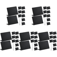 5Sets Mini Krijtbord Zwart Staand Voor Memo En Labels