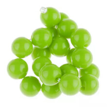 Runde, opake løse akrylplastperler 6 mm, 8 mm, 10 mm, 12 mm, 14 mm, 16 mm, 18 mm, 20 mm - kompatibel med eplegrønn - 14 mm, 20 stk.