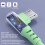 Καλώδιο γρήγορης φόρτισης USB-C 90 δεξιάς γωνίας, πλεγμένο καλώδιο σιλικόνης 3A, 7