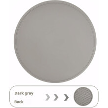 Set van 5 siliconen onderzetters – Antislip, hittebestendige ronde placemats voor potten, pannen en borden (donkergrijs, 16 x 16 x 0,6 cm)