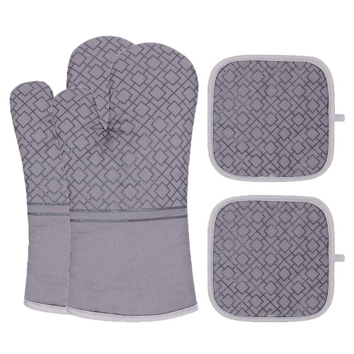 Gants de cuisine en silicone gris, taille unique, en liquidation.