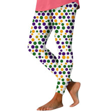 St. Patrick's Day Pants for Women – Shamrock Stretchy Tights, High-Waist Yoga Pants, Soft Workout Tights, Compatible with A2 Khaki M