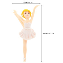 FRCOLOR Ballerina Girl Cake Topper Set of 4