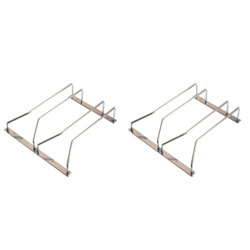 2Pièces Support Suspendu À Verres À Vin Argenté Design Moderne
