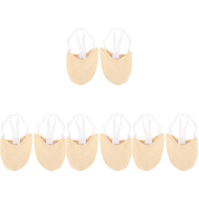4Paires Protège-Orteils Beige En Cuir Synthétique Respirant Pour Danse