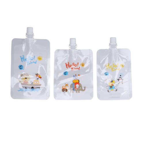 Toddler Reusable Fruit Puree Squeeze Pouch Set 30 Pack 3 1