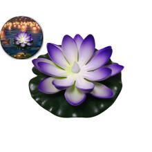 Lotus Lamp Decorations, Led Waterproof Flameless Lotus Tea Lights with Water Lily Pad, Waterproof Floating Lotus Light for Home Garden Pond