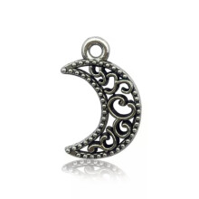 10/15 pendentifs breloques soleil, lune et étoile en argent antique pour la création de bijoux DIY - 3# 10 pièces lune 12x18mm