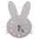Wall Clock Grey Wood Plastic Modern 13.6x8.7 in 1 Pack 4