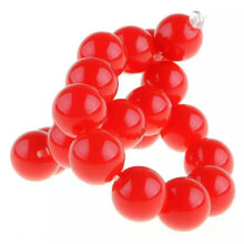Runde, undurchsichtige Acrylperlen, lose, 6 mm, 8 mm, 10 mm, 12 mm, 14 mm, 16 mm, 18 mm, 20 mm, rot, 18 mm, 10 Stück