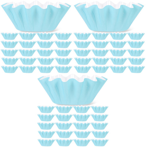 300Pièces Liners Cupcakes Bleu Ciel Jetables Pour Desserts Et Gâteaux