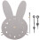 Wall Clock Grey Wood Plastic Modern 13.6 x 8.7 in 1 Pack 5