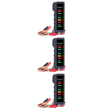 3Pièces Contrôleur Batterie Auto Rouge Usage Durable 12V