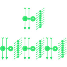 40St Duurzame Plastic Arrow Spinners Voor Bord- En Partyspellen Groen