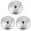 3Pièces Couvercles Aluminium Argentés Pour Poêles Marmites 1