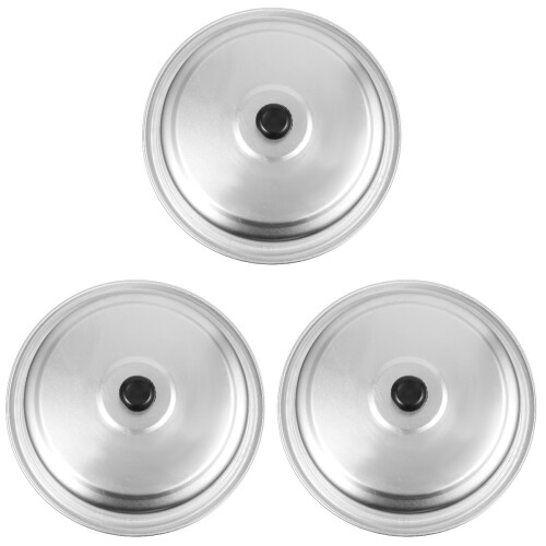 3Pièces Couvercles Aluminium Argentés Pour Poêles Marmites