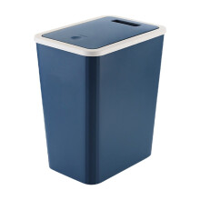 Coș de gunoi albastru închis, capacitate mare, cu capac, impermeabil și ușor de curățat, 25,4 x 18,1 x 30,5 cm, pentru bucătărie/sufragerie