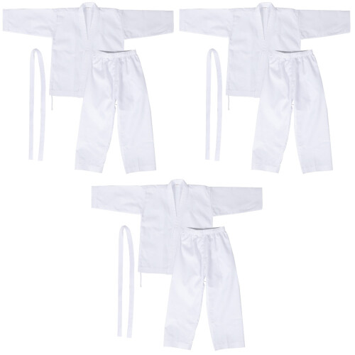 3Ensembles Costume De Karaté Adulte , Tenue Élastique Et Durable