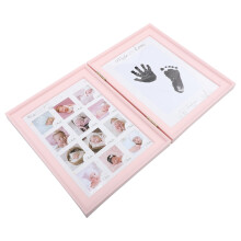 2 Pieces Growth Photo Frame Girl Baby Night Light Gift Pink
