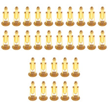 30Pièces Boutons De Manchette Ronds Dorés Style Pour