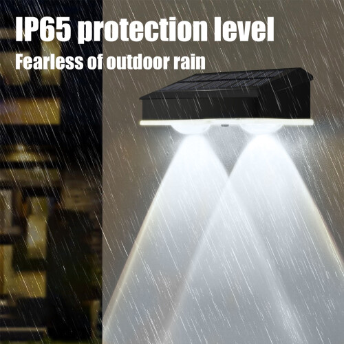 Ηλιακά φώτα περίφραξης μαύρα1 συσκευασία IP65 αδιάβροχα 1