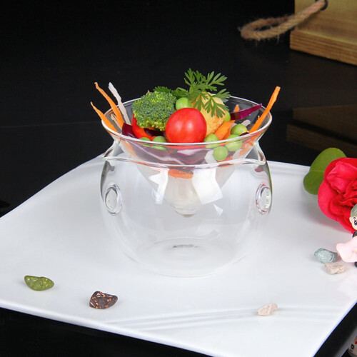 Glass Fruit Bowl Transparent Salad Bowl 1 Pack 1