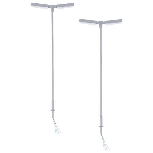 4Pièces Modèles Lampadaires Miniatures Blancs Intérieur