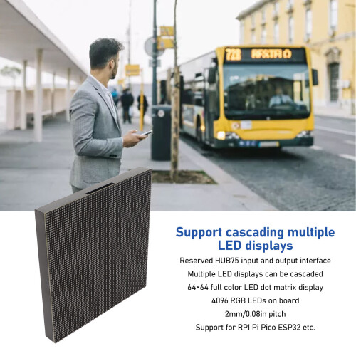 RGB Full Color LED Matrix Panel 64x64 2mm Pitch 4096 Dots 2