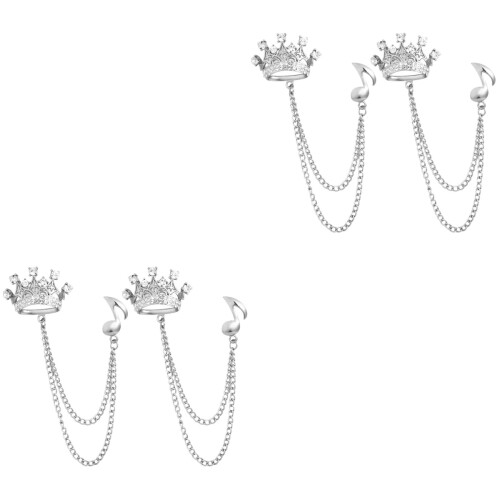4Pièces Broche Bijou Argent Pour Costume