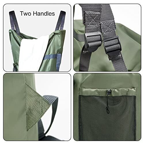 Large Laundry Bag Backpack Laundry Backpack with Shoulder Straps and Mesh Poc... 2