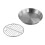 Stainless Steel Round Baking Pan With Cooling Rack For Roasting And Baking 5
