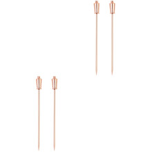 4St Roestvrijstalen Roze Gouden Fruit Picks Voor Bar Party