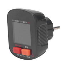 Tester di preselezione con schermo LED e funzione di test RCD