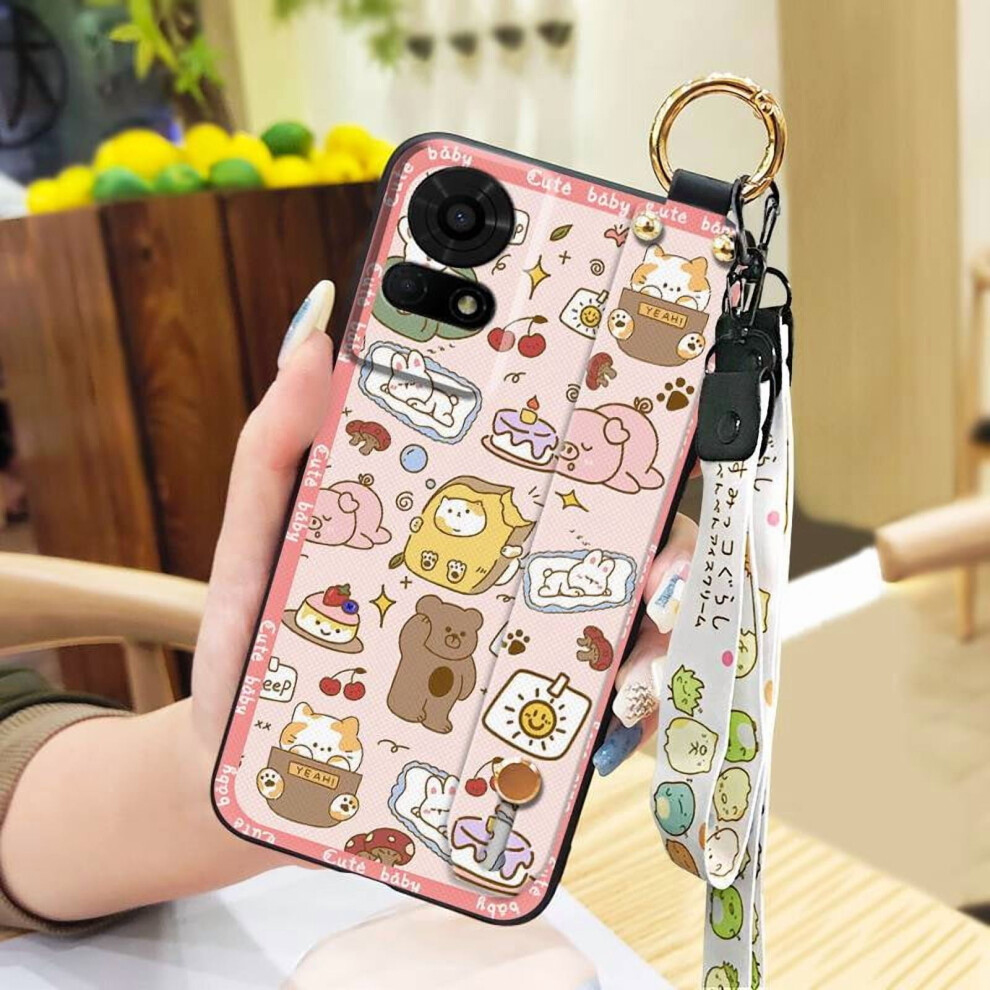 Phone Case Compatible With Tcl 50Le/T510spp Â Dirt-Resistant Silicone Case With Ring Holder, Kickstand, Lanyard & Waterproof Cartoon Design 9159796009382