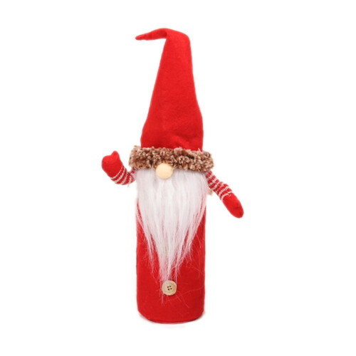 Jultomten vinflaskskydd semesterfestdekor 1